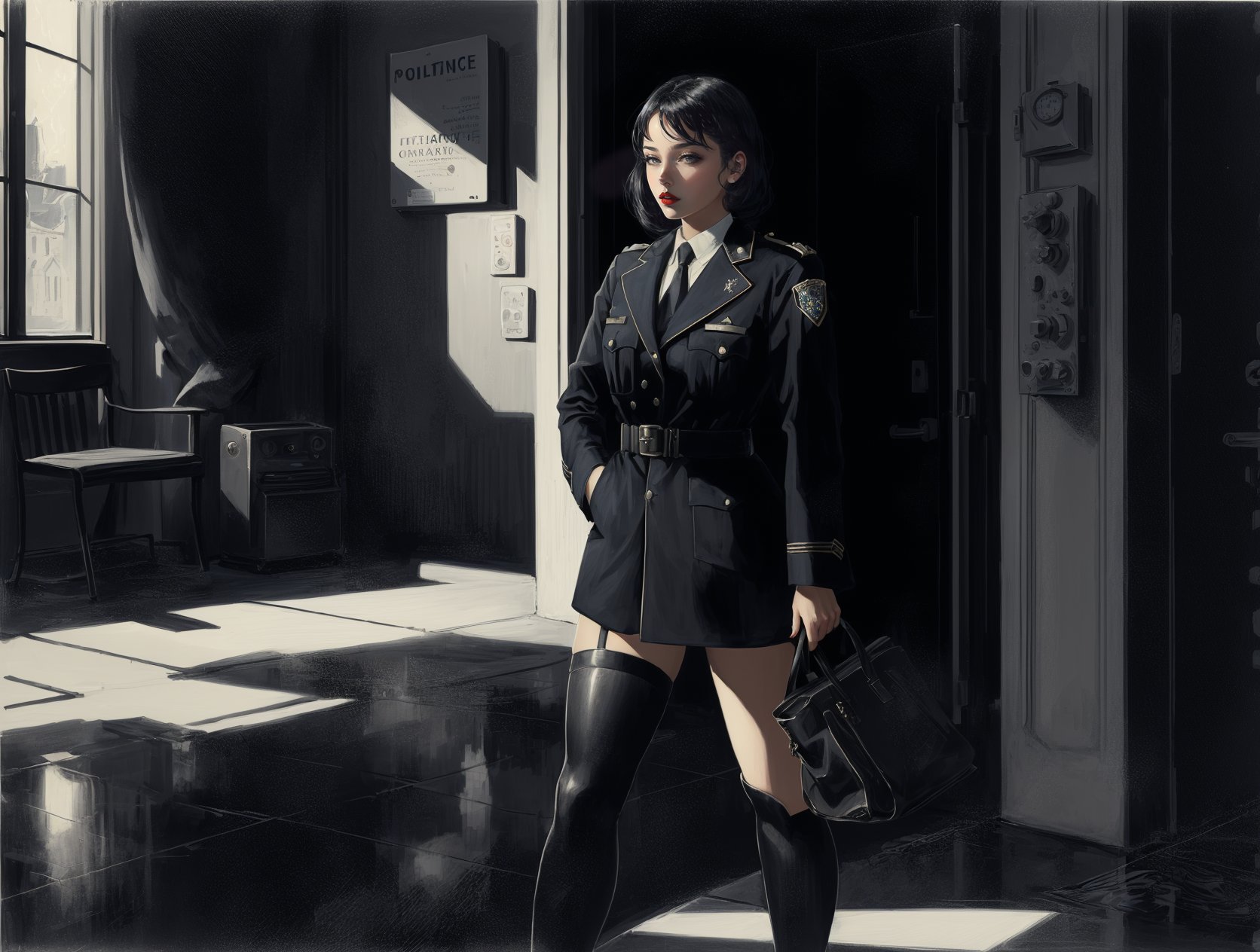 00063-1440551012-award winning art of young noir woman  in 1940, 1girl,  vintage detective suit, stockings, (old noir cinema_1.2), Police Station.jpg